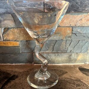 Libbey Vintage Z Stem Martini Glasse 8 ounces Heavy Luxury 1990s Twist Stem